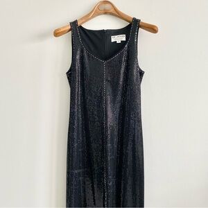 St. John Couture Black Sparkling Evening Dress Size 2